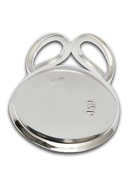 雅缤情侣925银简约空托戒指