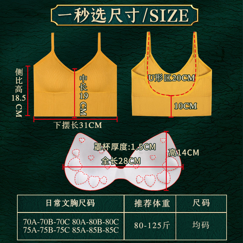 美背吊带网红爆款大u背心女带抹胸 答言内衣抹胸