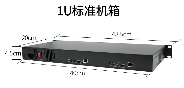 2路高清HDMI视频编码器机架式 H.264 1U推流教育医疗网络直播录播 - 图0