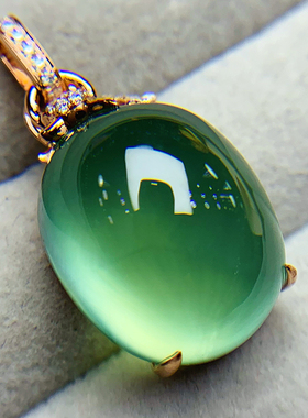 18k金镶嵌彩色宝石吊坠支持定制