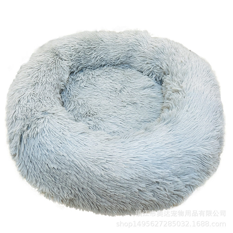 新款秋冬加厚长毛绒圆形宠物窝垫深度睡眠猫窝狗窝 猫狗通用,淘宝优惠券,粉丝福利购,淘宝优惠卷