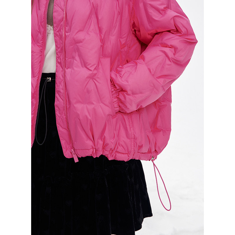 妖精的口袋廓形菱格轻薄短款羽绒服女2025冬季新款小个子保暖外套,淘宝优惠券,粉丝福利购,淘宝优惠卷