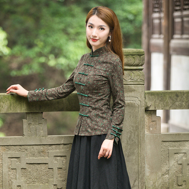 筠雅唐装女装中国风中式盘扣女上衣 筠雅上衣
