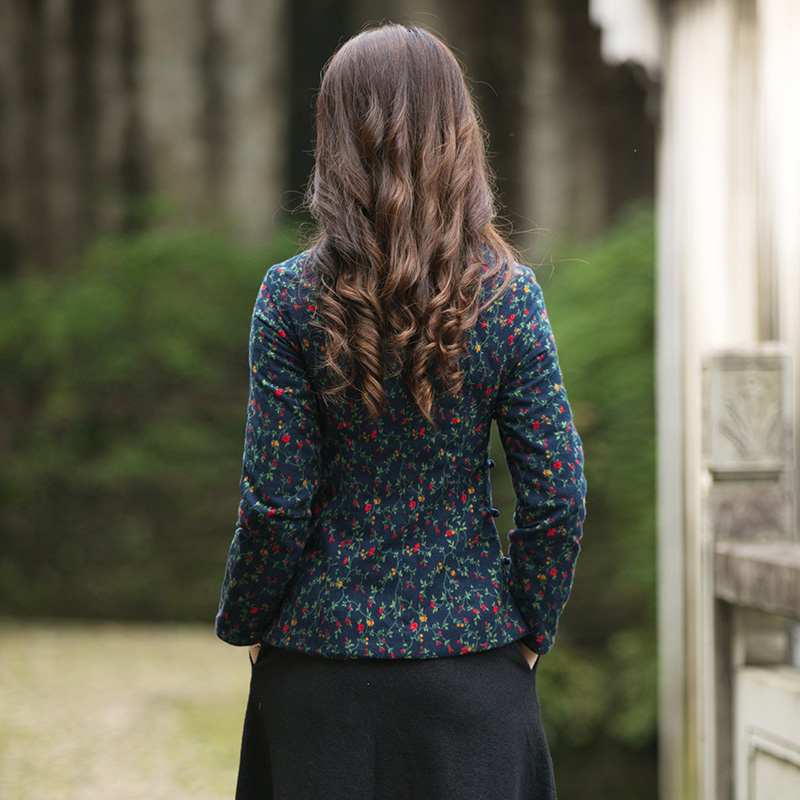 筠雅唐装棉服女中国风女款冬季偏襟盘扣棉袄中式棉衣加厚上衣外套