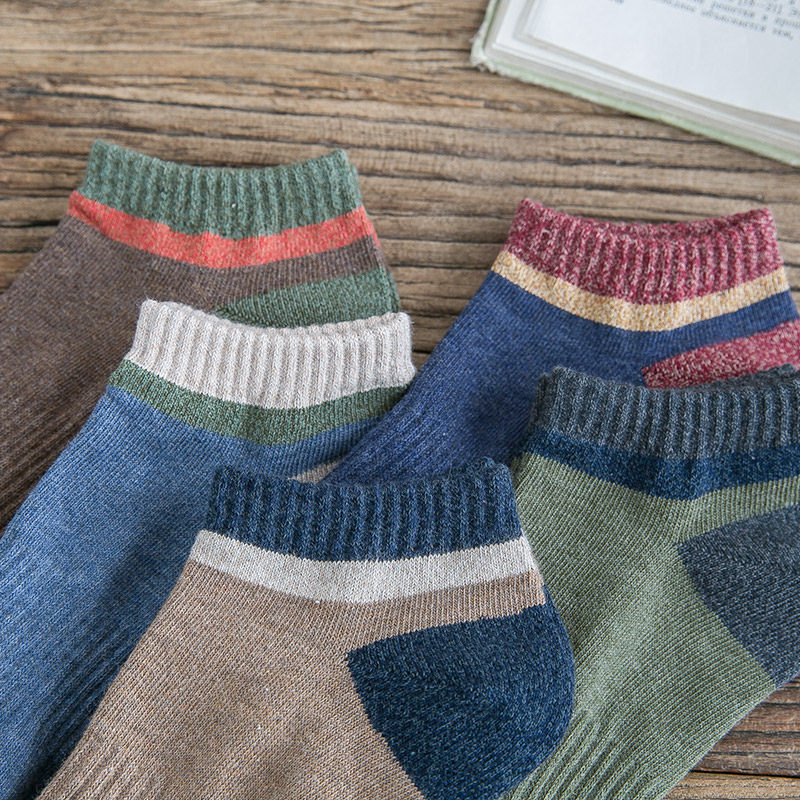 ins潮防臭运动休闲短筒浅口男短袜 浙元素短袜/打底袜/丝袜/美腿袜