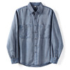 LUUD retro denim style loose long-sleeved shirt 100% Tencel Lyocell double patch pocket men's denim jacket