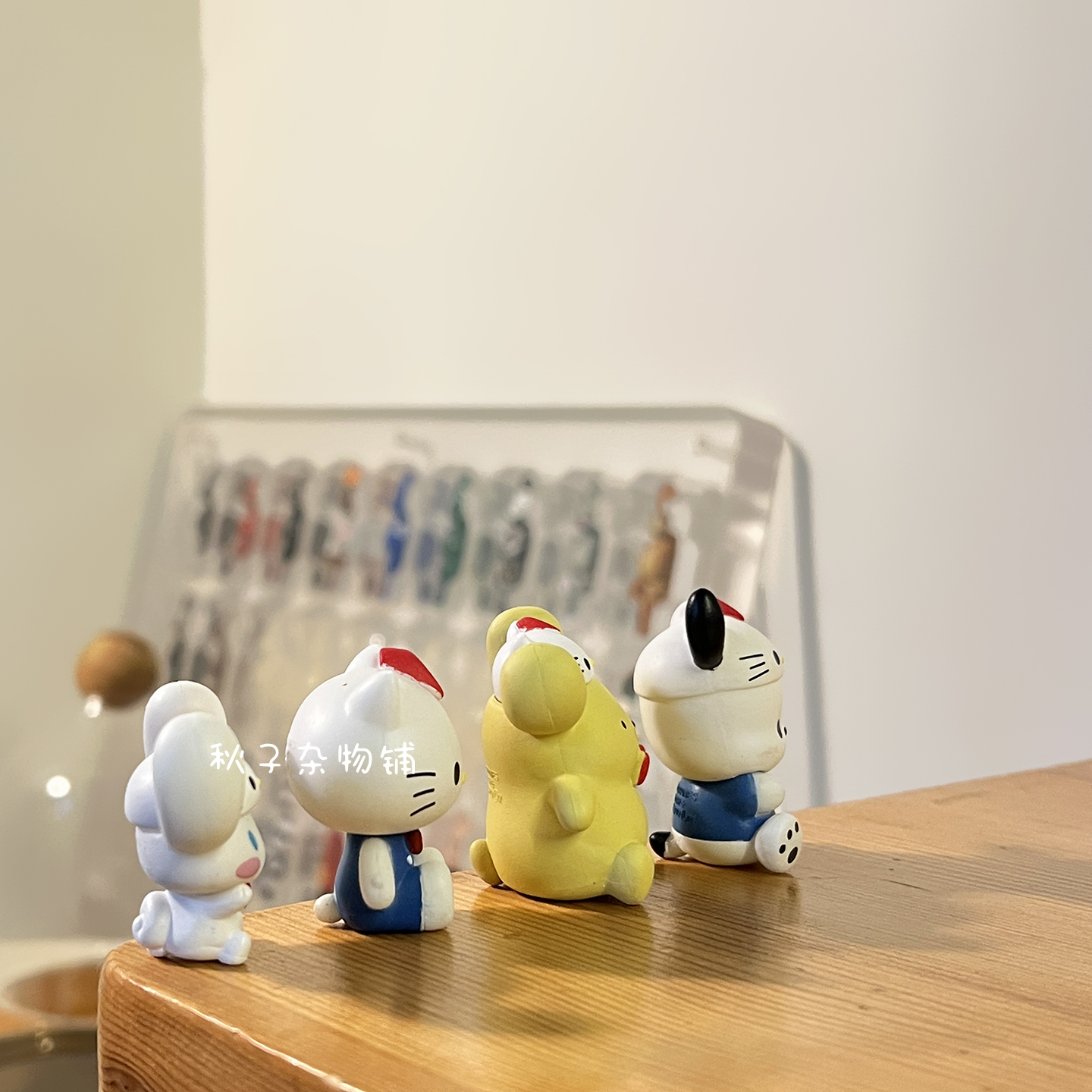 HelloKitty手办戴kt帽子玉桂狗布丁狗帕恰狗凯蒂猫车载迷你小摆件 - 图2