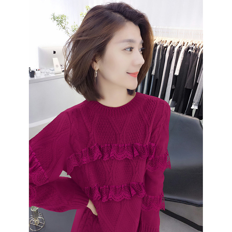 时尚打底针织中长款毛衣裙连衣裙 bobowaltz连衣裙