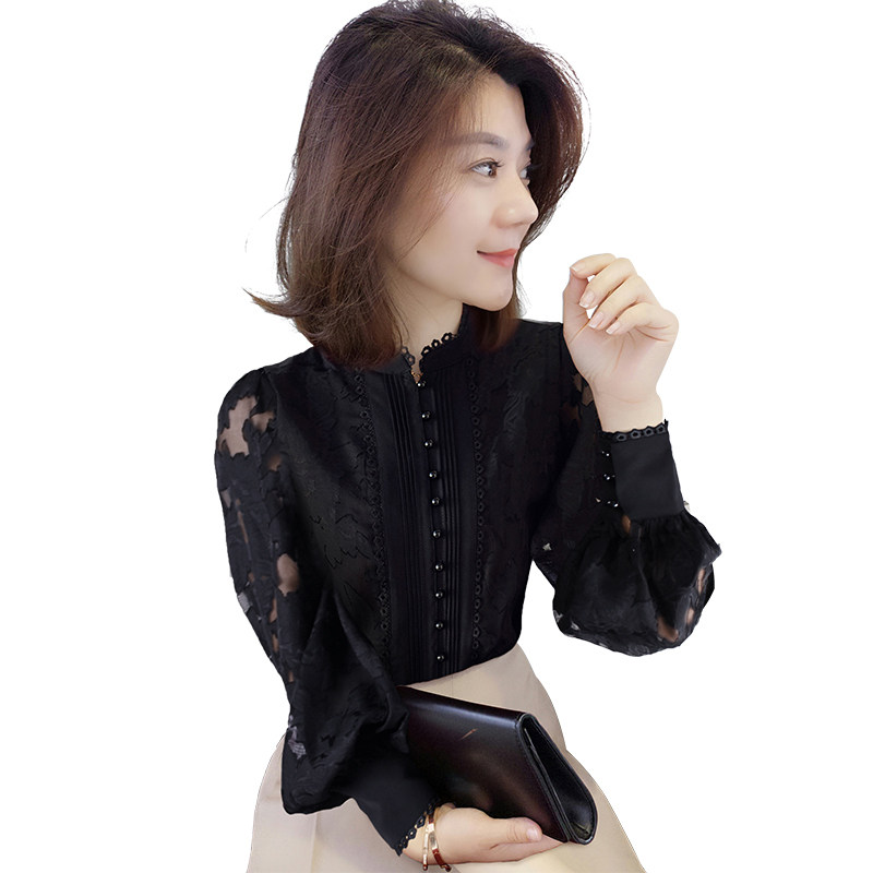 法式轻熟风蕾丝单排扣百搭2022衬衫 bobowaltz衬衫