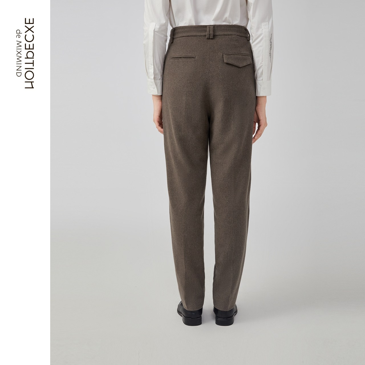 EXCEPTION例外女装春秋款骆驼绒修身显瘦锥型九分休闲裤,淘宝优惠券,粉丝福利购,淘宝优惠卷