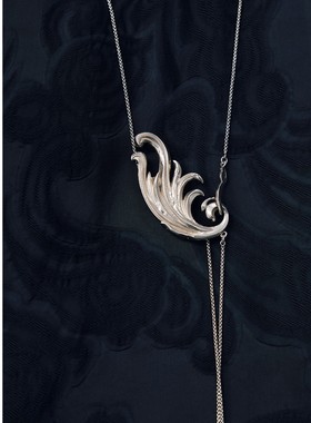 EXCEPTION例外轻奢小众立体雕刻高级感项链腰链两用