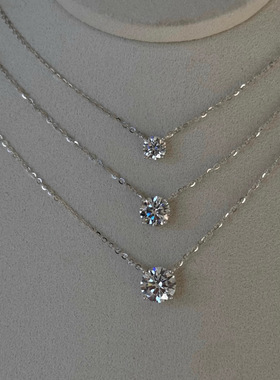 S925纯银赵露思同款鼻屎钻项链