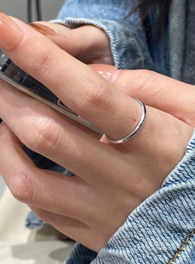 S925纯银冷淡风开口可调戒指