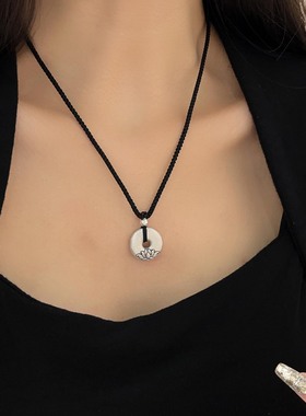 泰瑞银纯银新中式好运莲莲项链