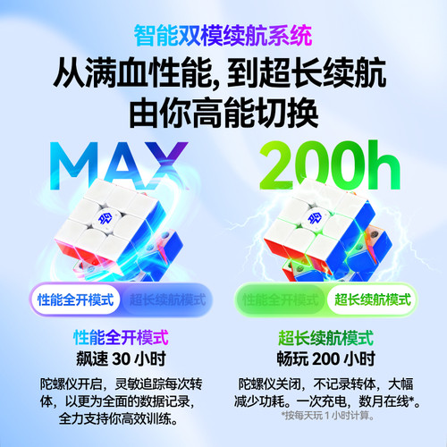 GAN i4智能魔方三阶磁悬浮闪充磁力电子比赛专用益智玩具儿童对战 - 图1