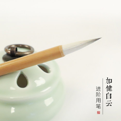 韵江南毛笔套装初学者羊毫兼毫狼毫大中小白云毛笔工笔国画书法入门成人学生专用楷书隶书抄经小楷毛笔狼毫 - 图1