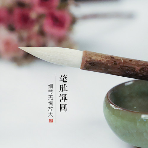 韵江南毛笔套装初学者羊毫兼毫狼毫大中小白云毛笔工笔国画书法入门成人学生专用楷书隶书抄经小楷毛笔狼毫 - 图2