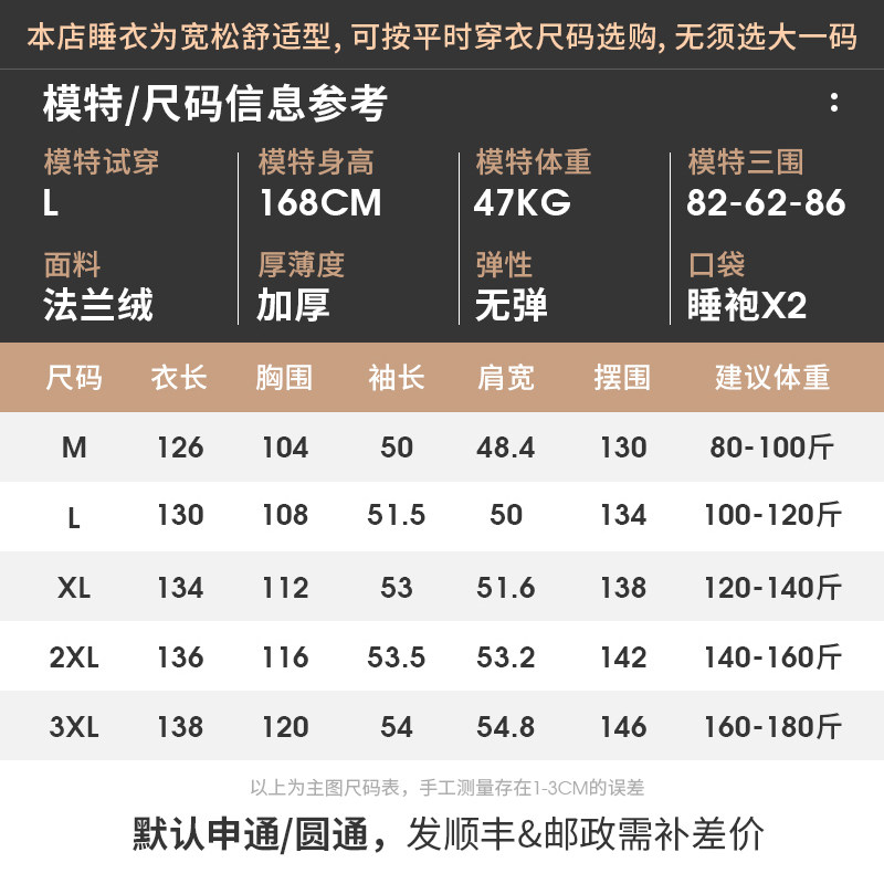 珊瑚绒秋冬季超长款拖地女睡衣 轩靓睡袍/浴袍