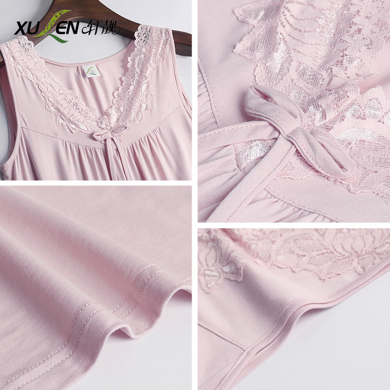 睡裙女士无袖莫代尔性感睡衣裙子 轩靓睡裙