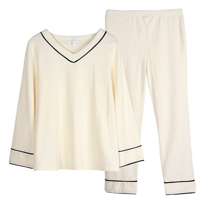 韩版情侣男春秋季款纯棉长袖睡衣 轩靓睡衣/家居服套装