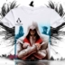 Assassin Creed Desmond Brotherhood Khải huyền Cờ đen thoải mái Áo thun ngắn tay thoáng khí - Carton / Hoạt hình liên quan sticker gấu trúc Carton / Hoạt hình liên quan