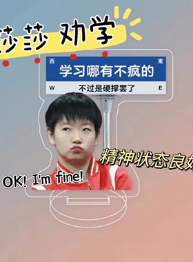孙颖莎劝学立牌中考加油高考加油成功上岸孙颖莎鼓励学习桌面摆件