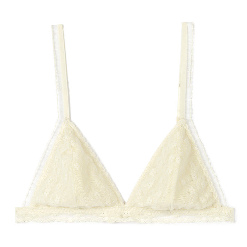 弗利少女法式蕾丝无钢圈小胸夏胸罩 弗利少女文胸