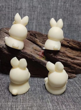 兔子象牙果家居办公摆件中式