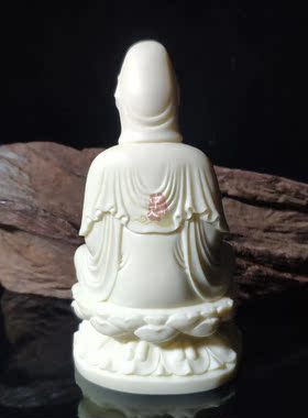 莲花观音象牙果风水供奉中式