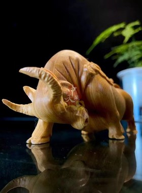 中天阁崖柏手把件中式