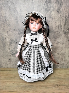 初恋脸女仆出口陶瓷娃娃卧室客厅个性创意装饰摆件生日节日礼品