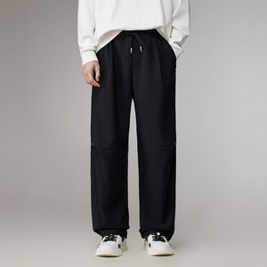 【竖纹肌理】卡宾通勤薄绒休闲裤男春季