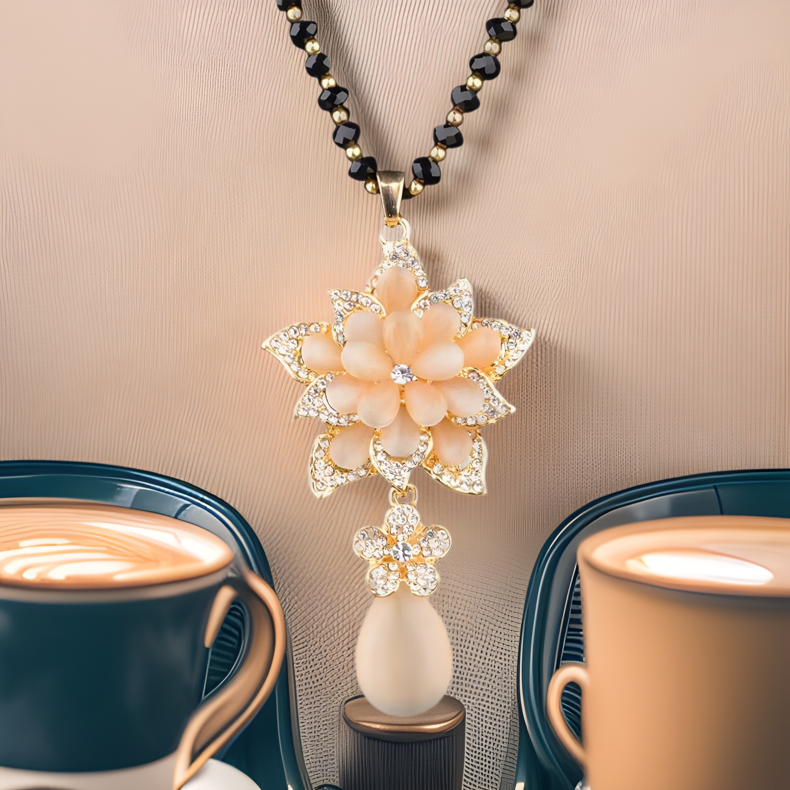 气质花开富贵百搭长款流苏毛衣链2024年秋冬新款轻奢时尚饰品配饰,淘宝优惠券,粉丝福利购,淘宝优惠卷