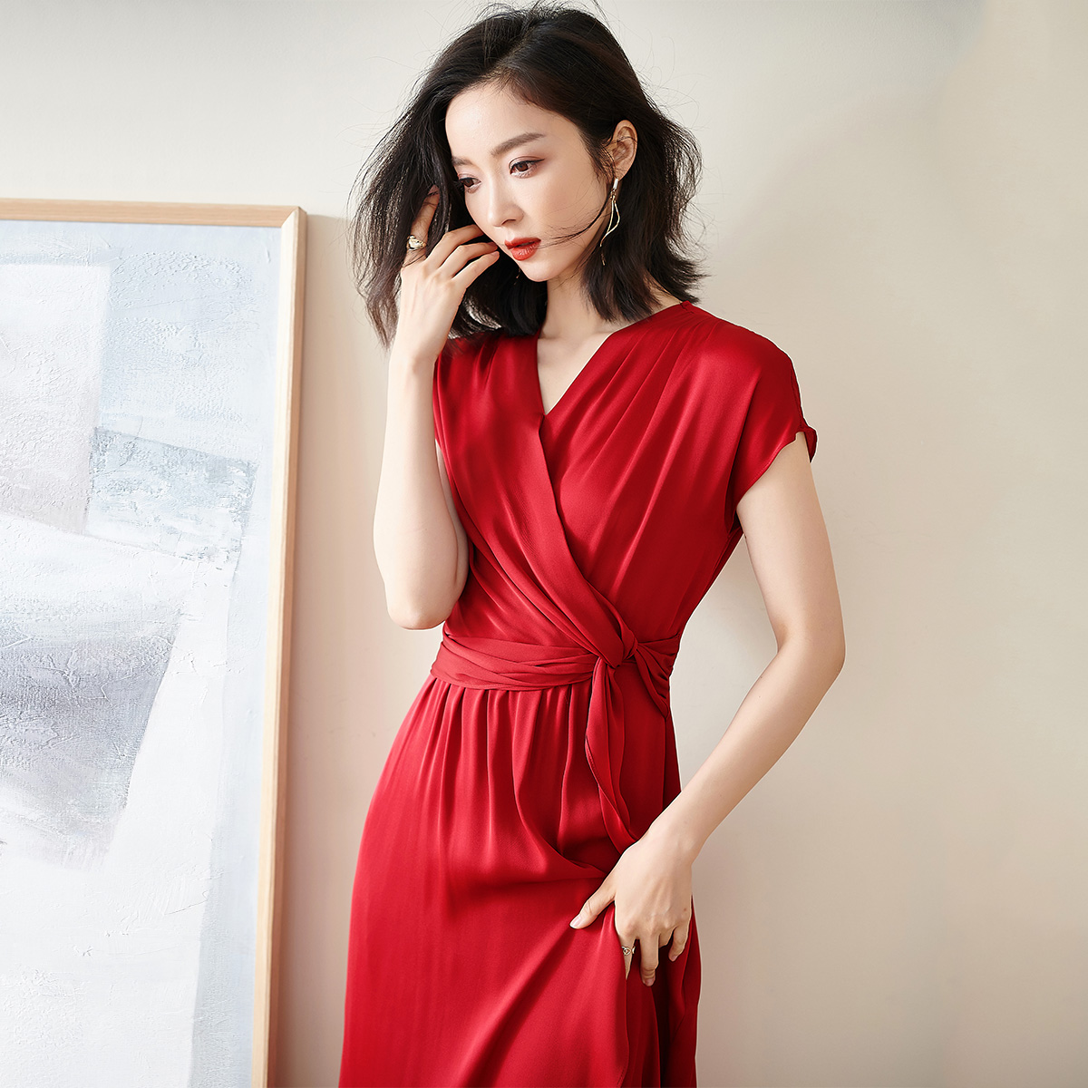 黑色 结饰真丝查米尤斯绸缎迷你连衣裙 | NET-A-PORTER | ALEXANDERWANG.T | NET-A-PORTER