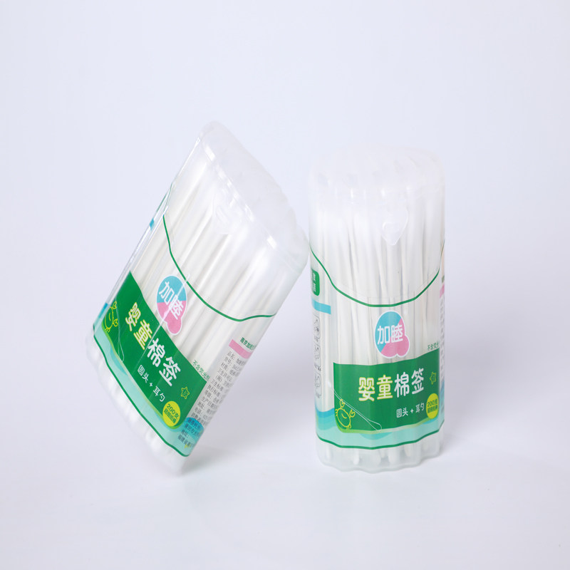 加睦婴童棉签圆头耳勺纸棒棉签双头多用宝宝用高温杀菌不含荧光剂