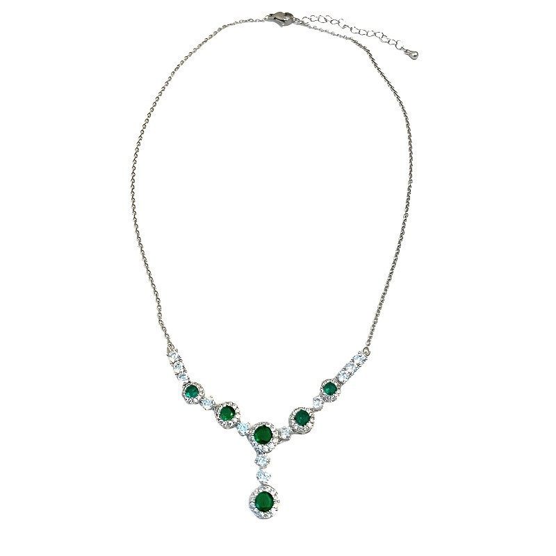 欧美时尚宫廷风奢华锆石长项链轻奢精致锁骨链女气质高级感项饰,淘宝优惠券,粉丝福利购,淘宝优惠卷