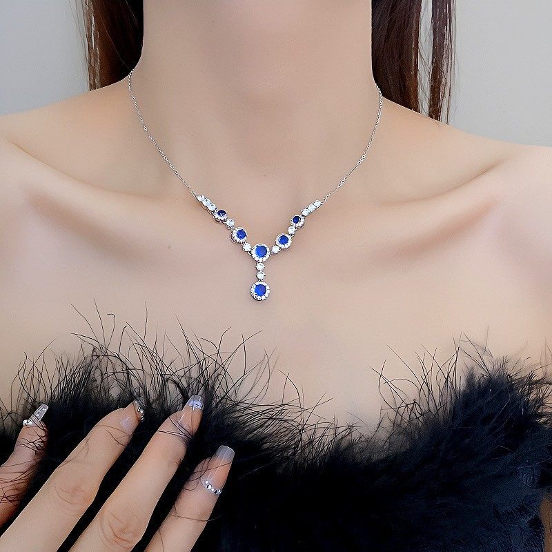 欧美时尚宫廷风奢华锆石长项链轻奢精致锁骨链女气质高级感项饰,淘宝优惠券,粉丝福利购,淘宝优惠卷