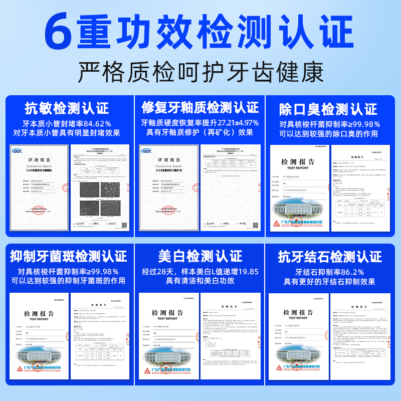 可立克7效蜂毒牙粉美白抑制牙菌斑减少口臭修复牙釉质抗敏感护龈