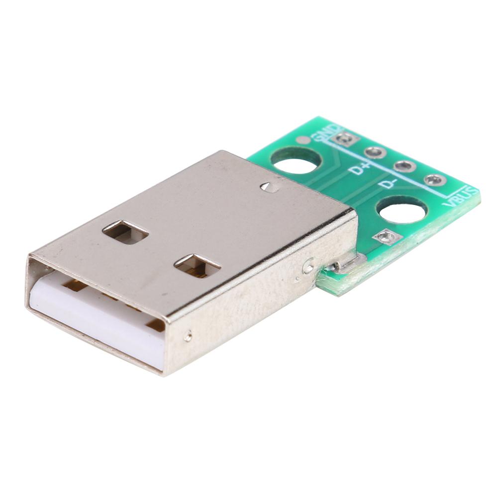 Protable 10pcs USB Male to DIP 4Pin Through Hole PCB Adapter-图3