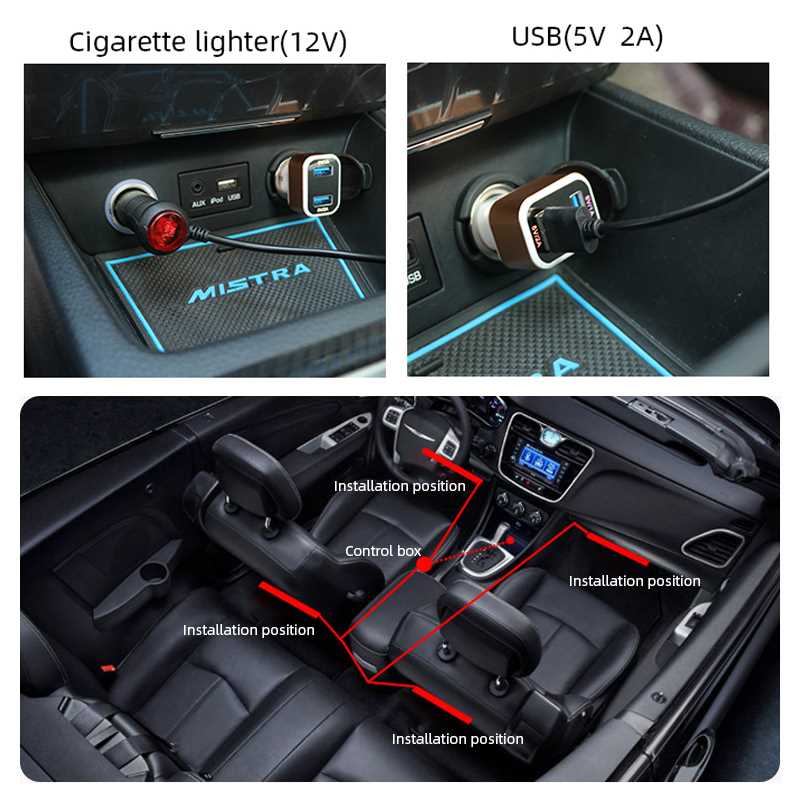 LED Car Foot Light Ambient Lamp With USB Wireless Remote Mus - 图3