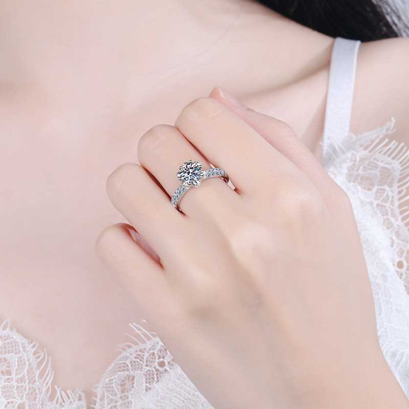 Zackiii Certified 5 Carat Diamond Engagement Ring Women 14K - 图2