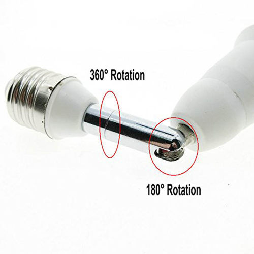 E27 Socket Extender,Vertical 90 Degree Horizontal 360 Degree - 图1