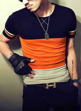 LIFENWENNA 2022 Summer New  Men's T Shirt Casual Patc
