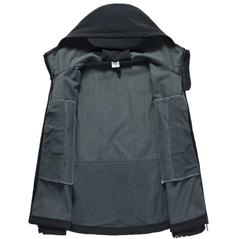 Mility Shk Skin Soft Shell Jackets Men Tactical Windproo - 图3