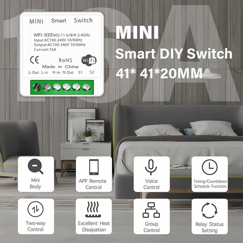 16A 10A MINI Wifi Smt Switch Timer Wireless Switches - 图3