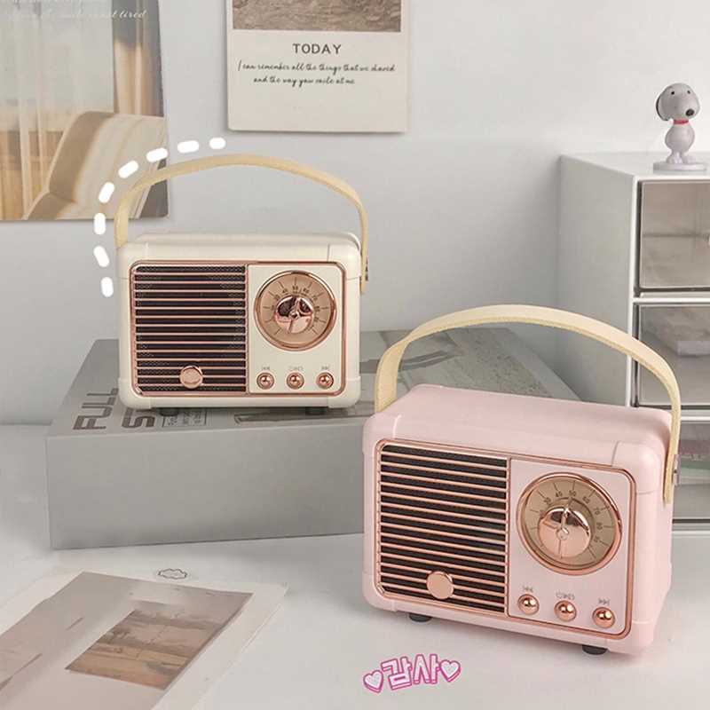 Mini Retro Desk Decor Bluetooth Speaker Wireless USB Chargin - 图0