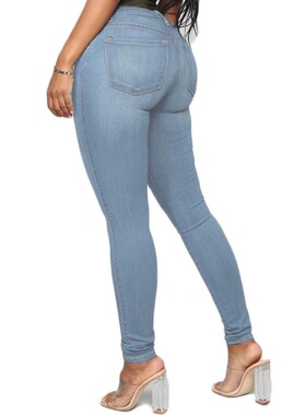 Pencil Pants Women High Waisted Stretch Denim Jeans Women's