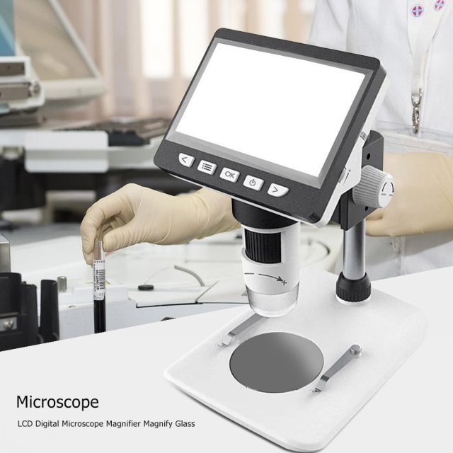 1000X 4.3 Inch Digital Microscope HD 1080P Electronic Deskto-图2