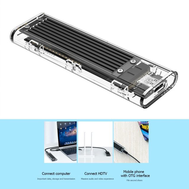 TCM2F-C3 NGFF to USB TYPE-C M.2 Hard Disk Case SSD Hard Driv - 图0