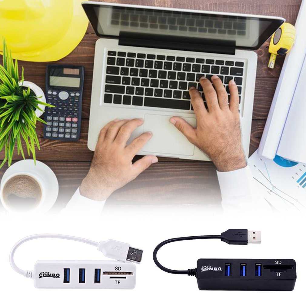 Micro USB Hub 2.0 Multi USB Ports Combo SD/TF Card Reader Hu - 图2